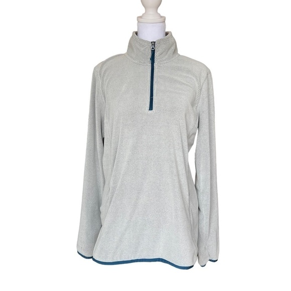 Orvis - Gray Waffle Half Zip Sweatshirt Sz M - Picture 1 of 6